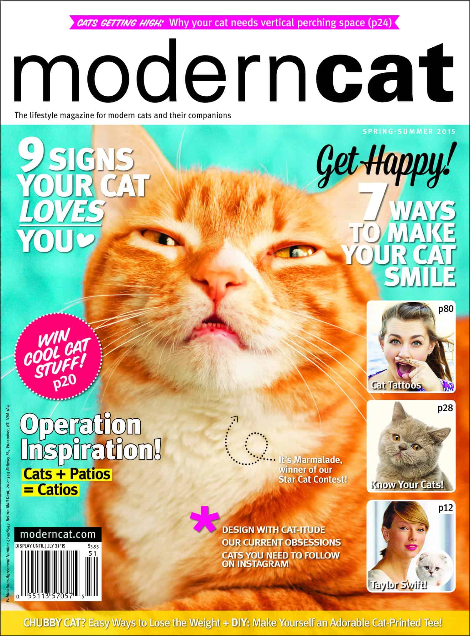 Marm on the cover of Modern Cat