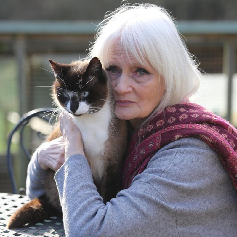 Celia Hammon with cat