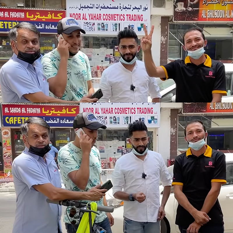 Dubai, four men save cat