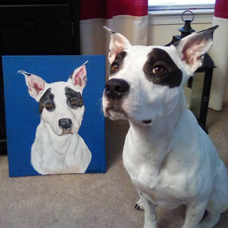 Dog art: Kors with his portrait