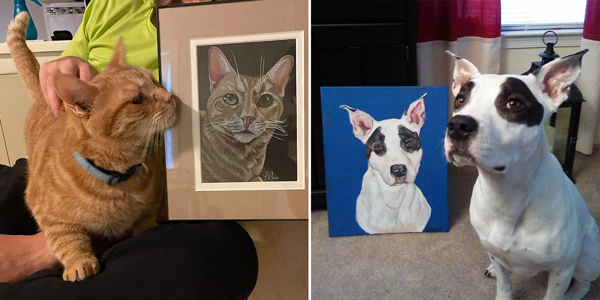 Cheddar Paws Dog Art, portraits