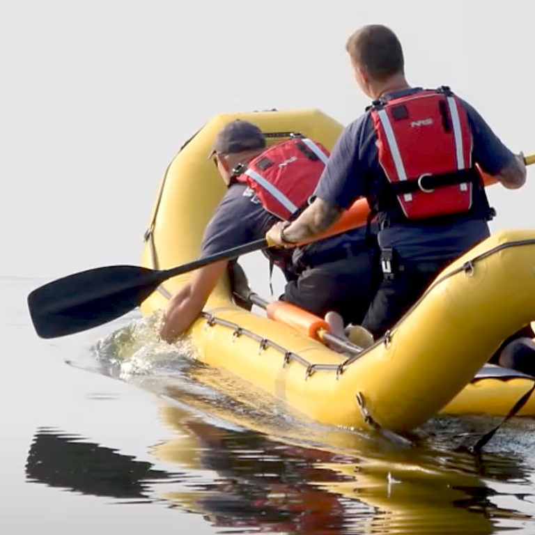 Firemen Launch Boat to Save Kitten Named 'Fishie' After Falling into River