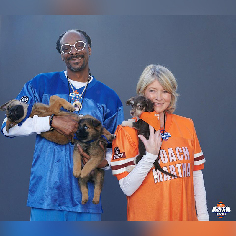 Snoop Dogg and Martha Stewart, Puppy Bowl