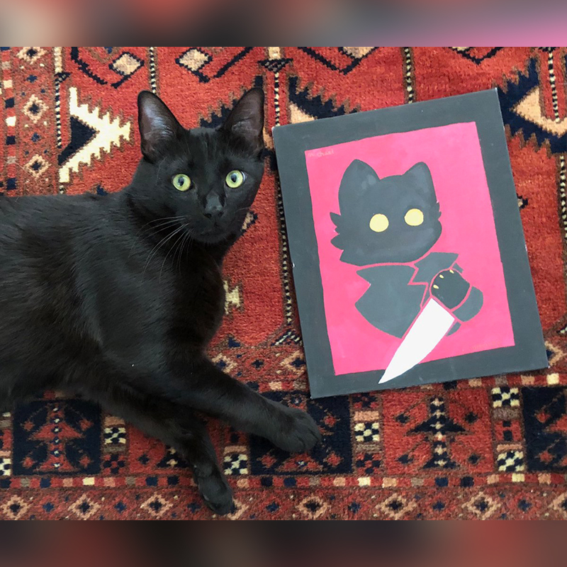 fan art, black cat