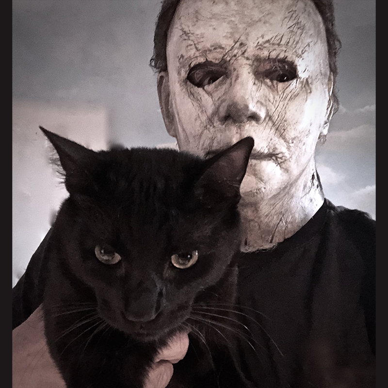 Michael Myers with cat