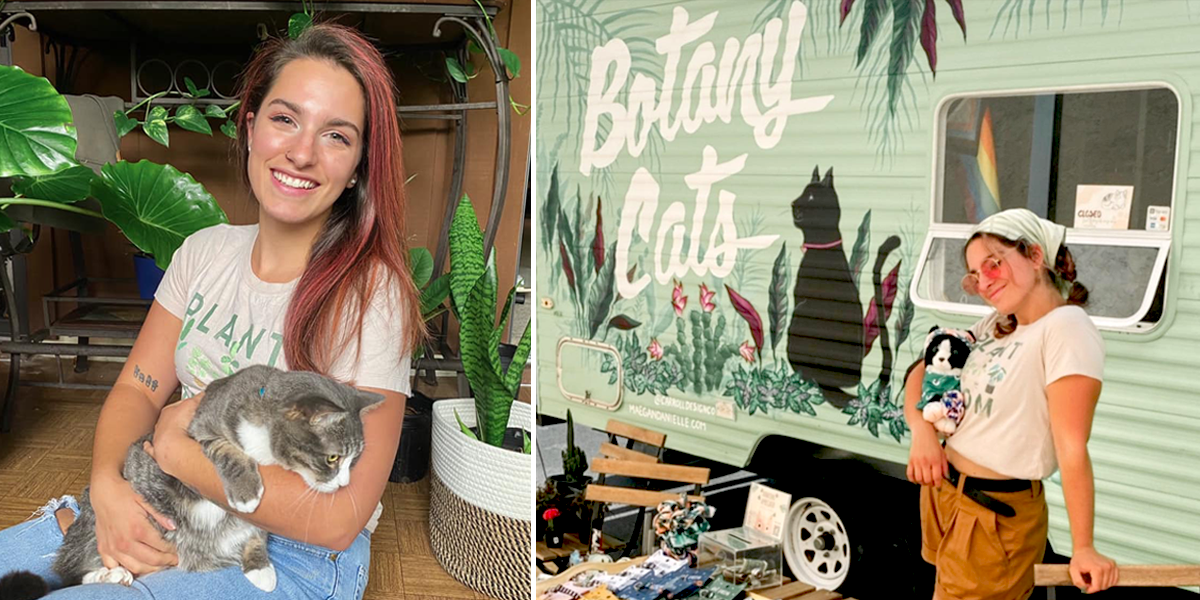 Janette DeLoach, Botany Cat Lounge, adoption, camper, plants, cats, kittens
