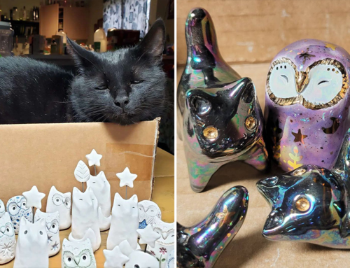 Ceramics Artist Who Shares Studio with Cats Inspired to Create Magical Felines