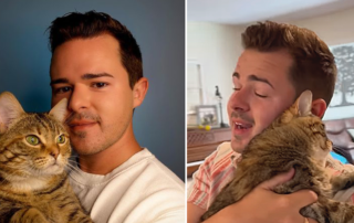 Zachary Foster, Cat Daddy, singer, singing to cat Frankie, sing, Dalton, Georgia