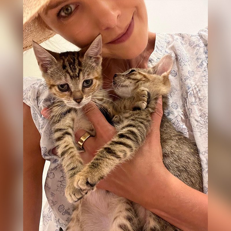 Beth Stern holds Samantha and Sydney