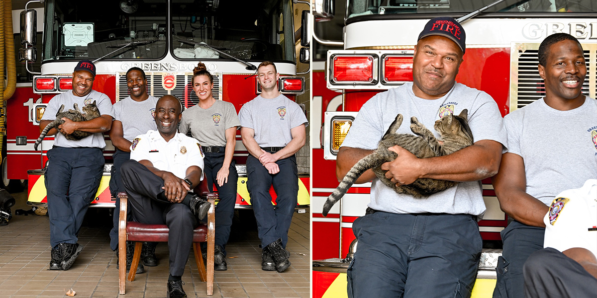 City of Greensboro Fire Department, Station No. 19, cat named Scrappy
