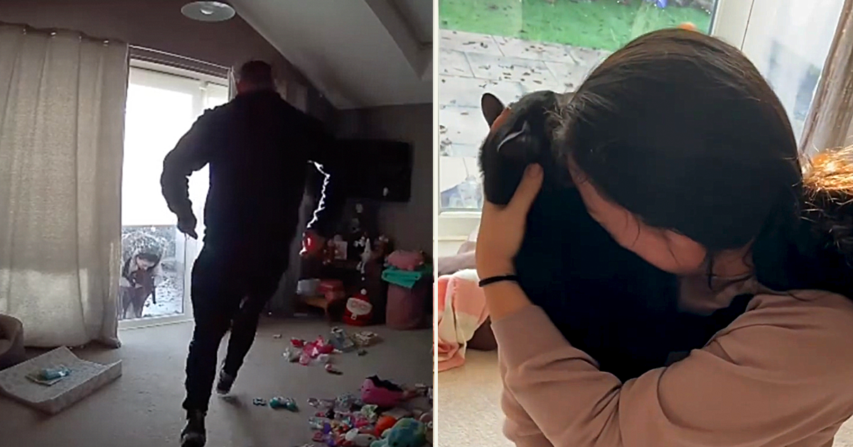 Camera Catches Emotional Reunion for Mom and Missing Cat