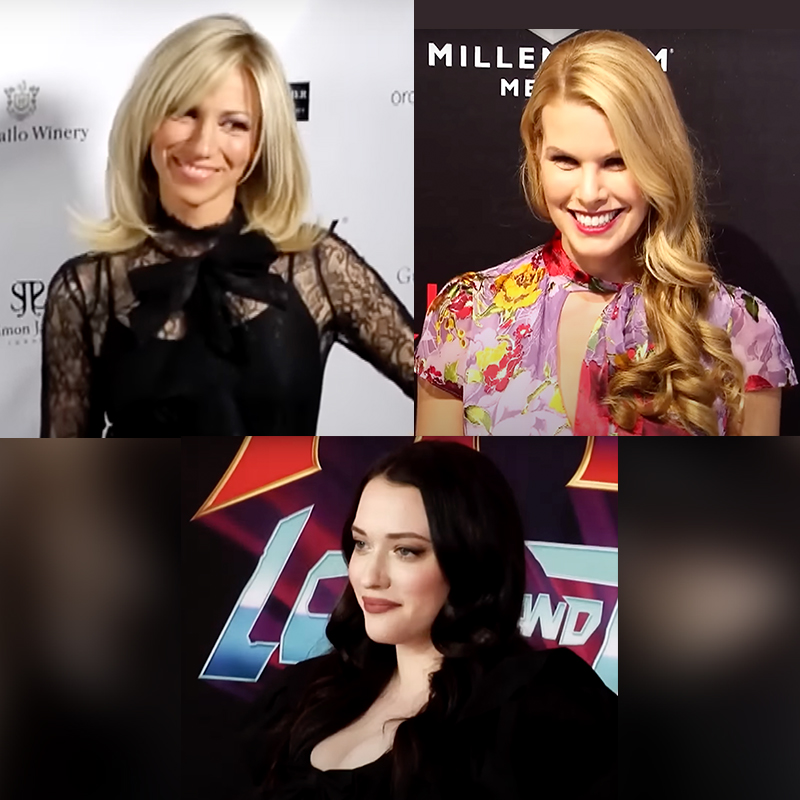 Top left: Debbie Gibson. Top right: Beth Stern. Bottom middle: Kat Dennings