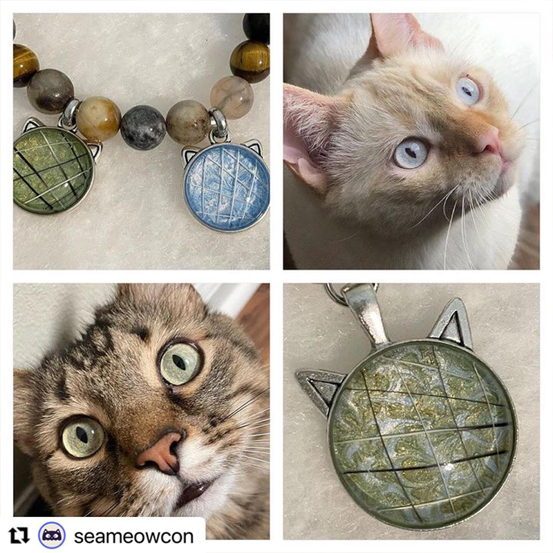 Volana Kote Meowchant at Seattle's Sea-Meow Convention, whisker art, whisker jewelry, whiskers, 2