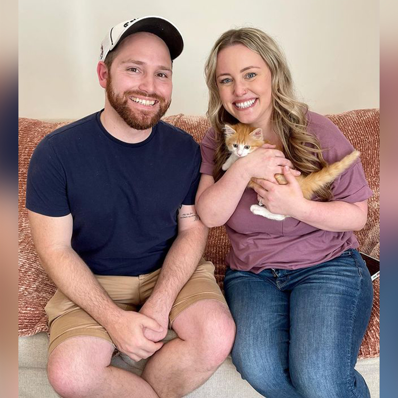 Family adopts rescued kitten Badger or Ed Sheeran from the Happy Kitty Rescue in LA