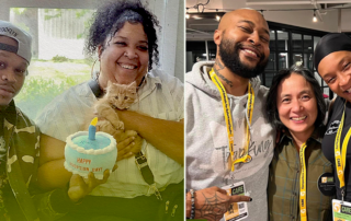 Companions and Animals for Reform and Equity (CARE) receives $6.5 million grant from Maddie's Fund, Sterling TrapKing Davis, Brooklyn rescuer Latonya Sassee Walker and CARE's Marilou Chanrasmi