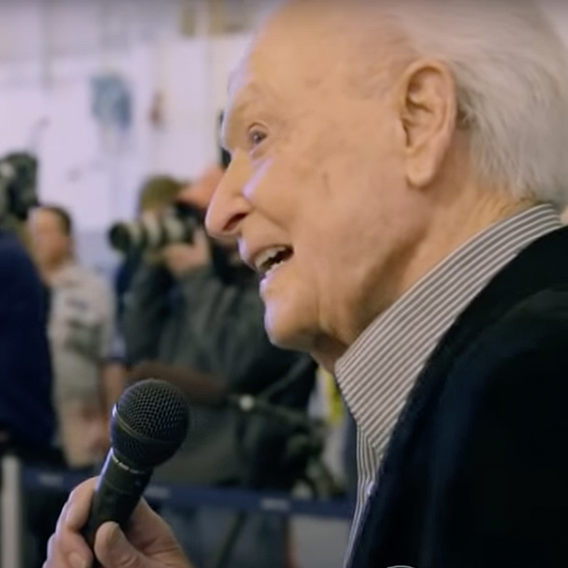 Bob Barker announces when lions come on down from a rescue airplane