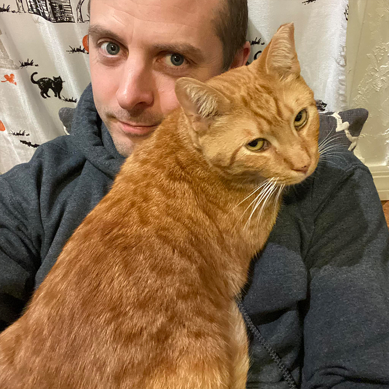 Cat Man Chris gets a hug from Bond, cat myths