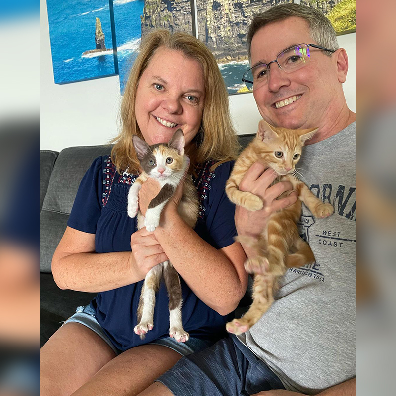 Family adopts Joel and Ellie, rescued from fire truck, hand injuries