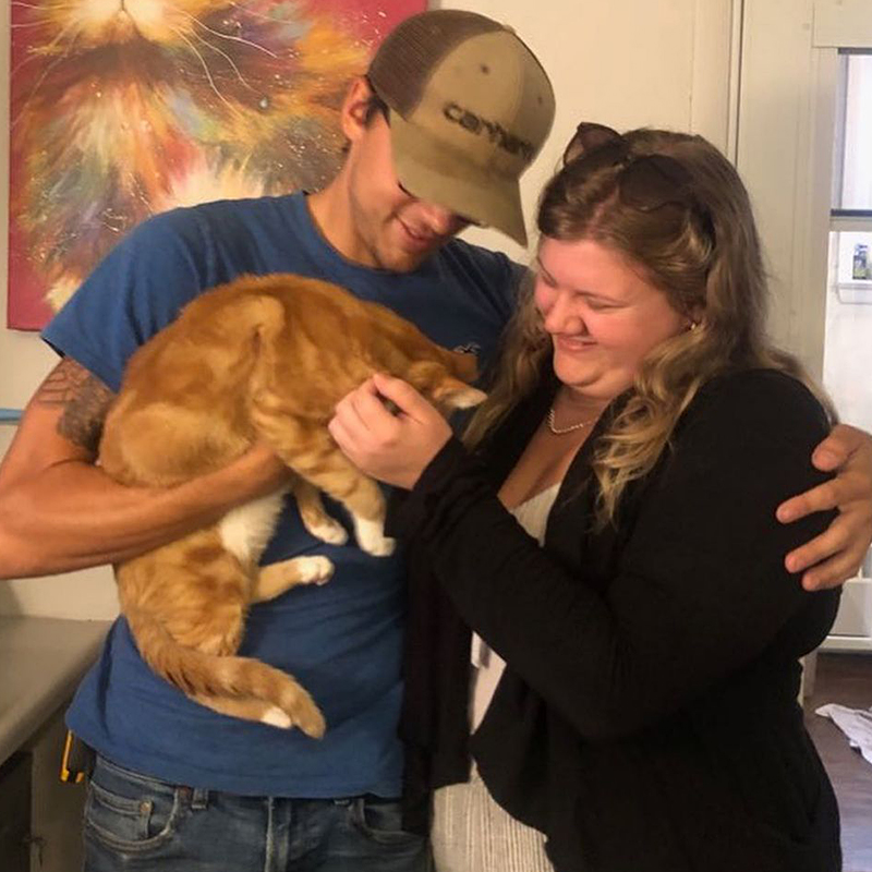 Family adopts Chapo from the Cats in Bloom Cat Café