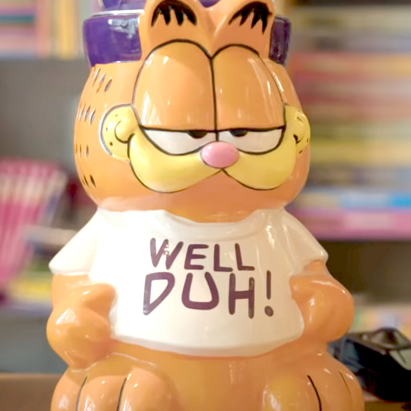 Classic Garfield merch via YouTube