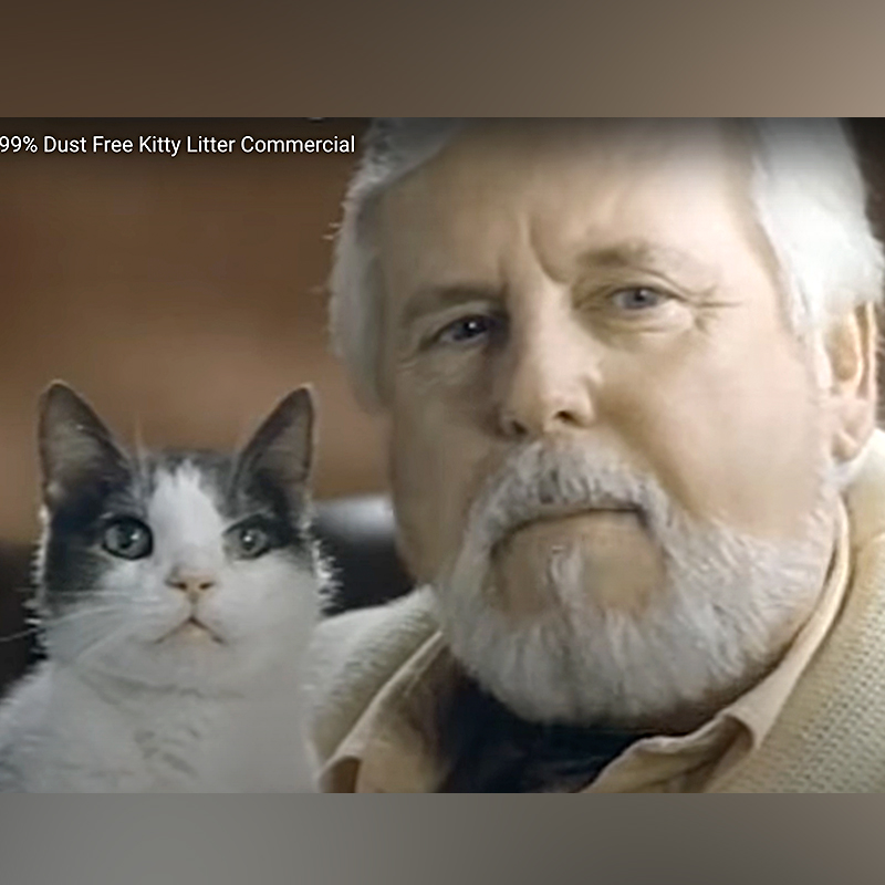 Edward Lowe in a commercial for Kitty Litter, 2