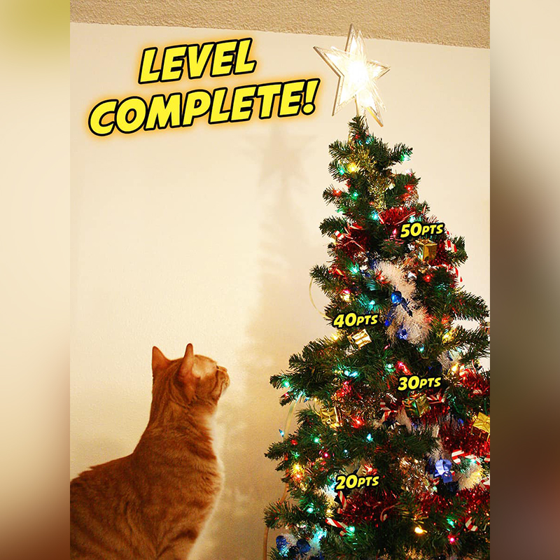 Marmalade Christmas tree via Facebook/Cole and Marmalade. How cats see Christmas trees